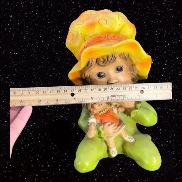 1974 Universal Statuary Corp Alice Holding Doll Figure MCM Chalk ware Large - Picture 8 of 13